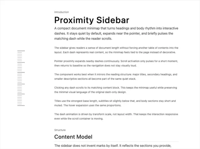 Proximity Sidebar
