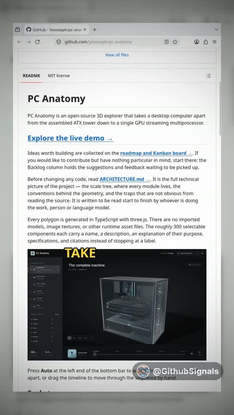 This lets you tear down an entire PC in 3D until you reach the silicon. 

Take a desktop computer apart until you reach