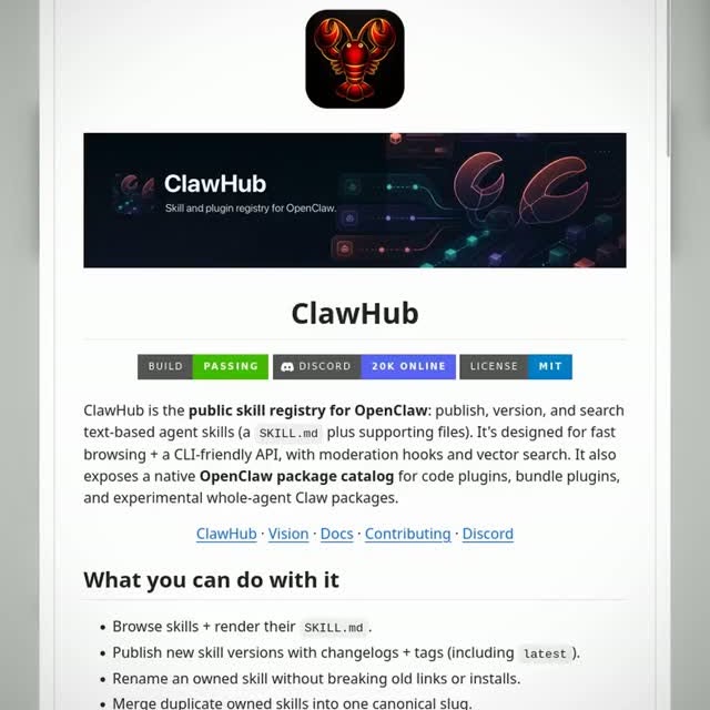 What if adding a new ability to your AI agent worked like installing an app? 

ClawHub turns OpenClaw into a platform wh