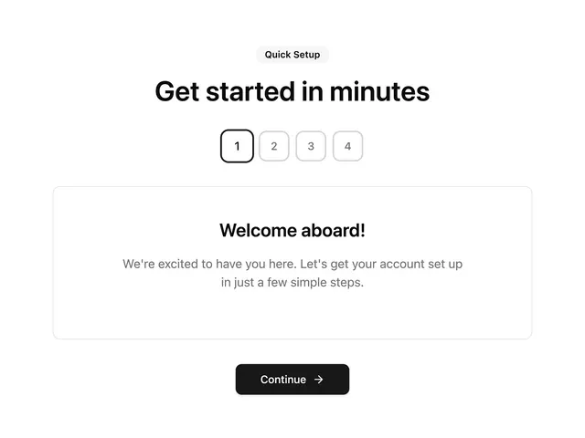 Step Onboarding Wizard