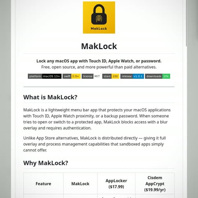 Your Mac can now require Touch ID before opening any app you choose.
Lock any application on your Mac using your finge