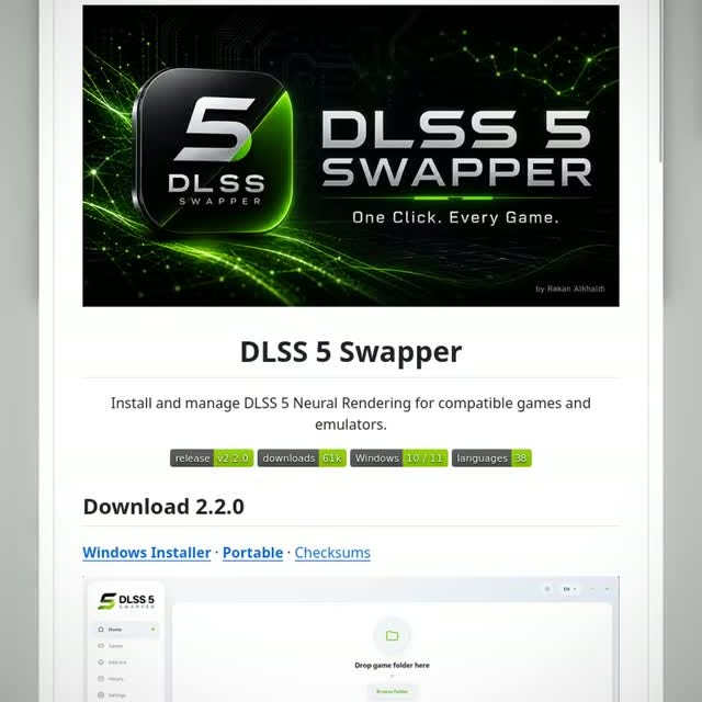What if you could add modern DLSS to games that never shipped with it?
Install DLSS 5 Neural Rendering into your entir