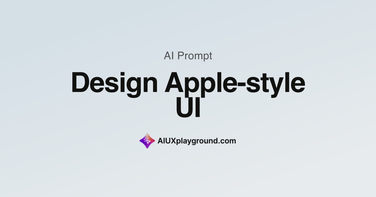 Design Apple-style UI