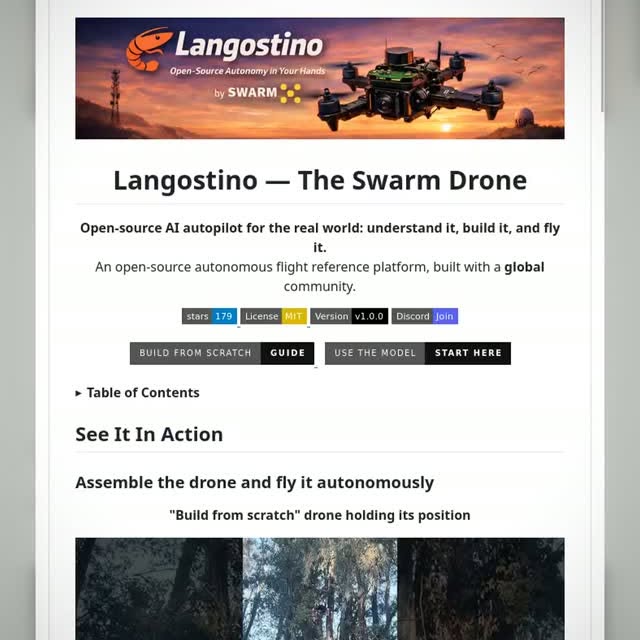 This isn't a drone simulation—you actually build the thing and make it fly.
Langostino is the open-source drone that f