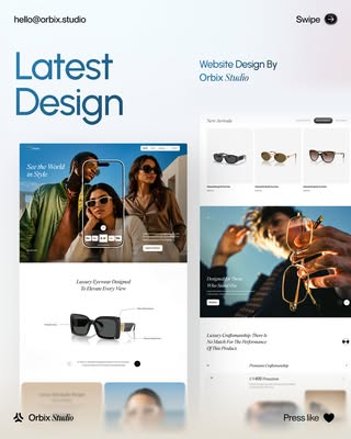 Orelux - Luxury Eyewear E-Commerce Website Design