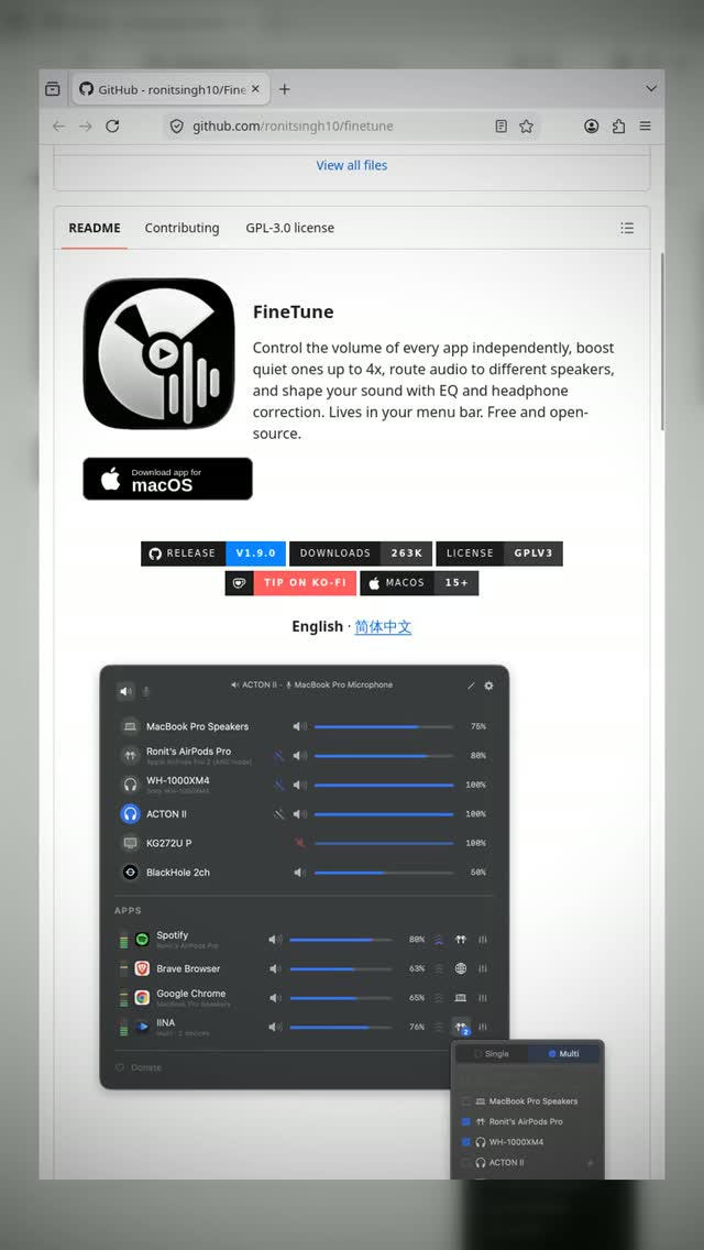 FineTune: The Free Mac Audio Fix You Need

FineTune is the free menu bar app that finally gives you total control over y