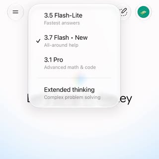 Gemini 3.7 Flash is gradually rolling out on Gemini web and mobile apps!