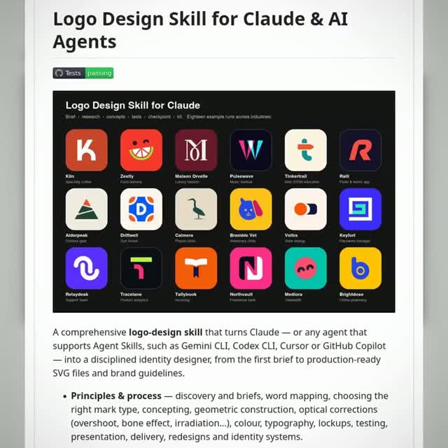 This AI Logo Designer Studies 1,400+ Real Logos Before It Designs Yours 

The most striking feature of Logo Design Skill