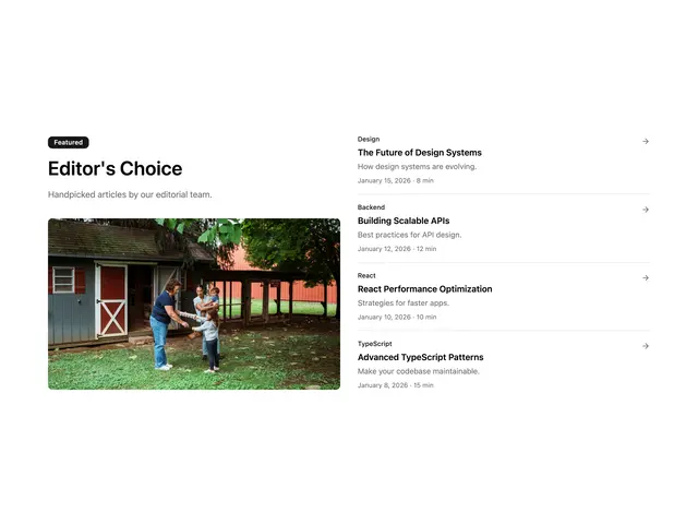 Split Image Blog List