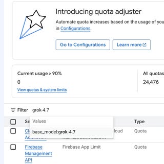 SPACEXAI 🔥: Grok 4.7 has been spotted on the GCP quotas page and is potentially being prepared for the upcomig release.