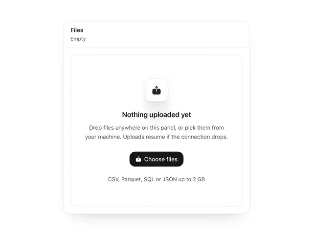 Upload Dropzone Empty State