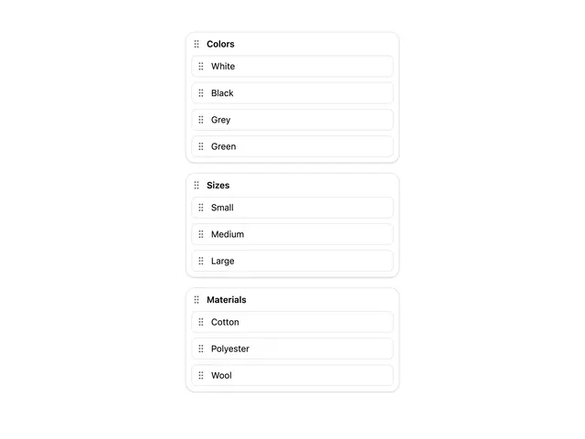 Nested Sortable List