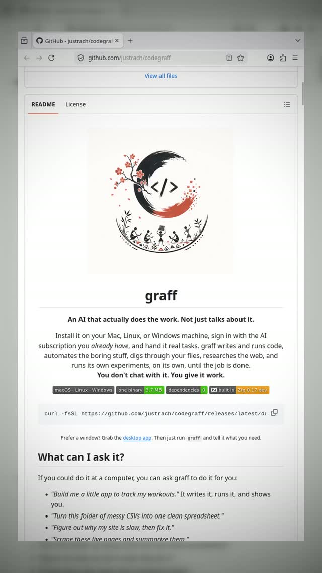 Most AI agents reset every session. This one is built to learn from its own past performance. 

Codegraff runs AI agents