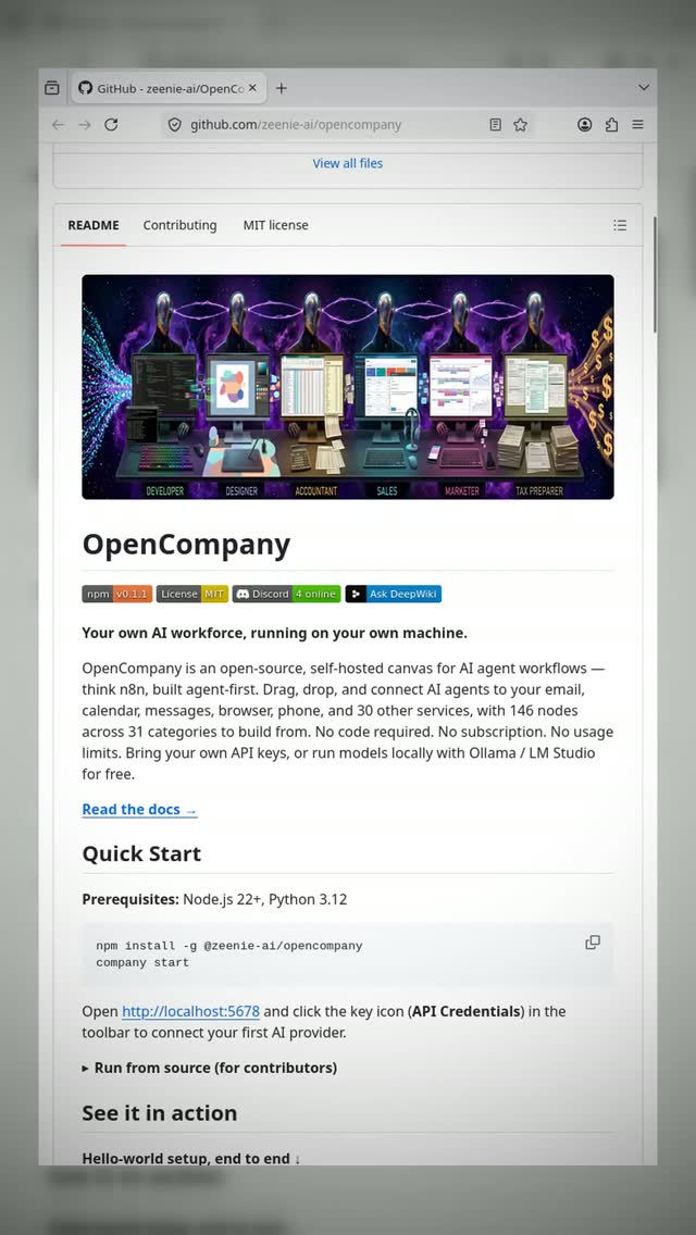 OpenCompany: Your Own AI Workforce

OpenCompany lets your AI actually run your business operations, not just chat with y