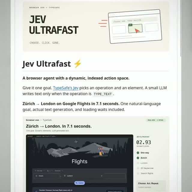 Jev Ultrafast: The Browser Agent That Thinks Faster
Jev Ultrafast is the browser agent that decides its next move witho