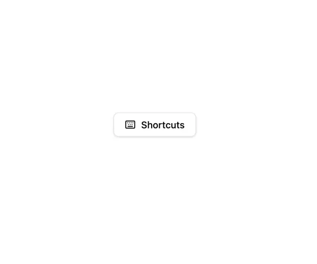 Keyboard Shortcuts Sheet
