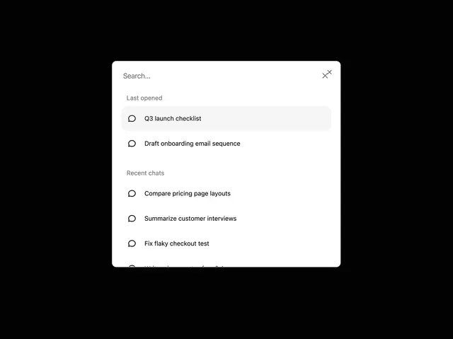 Command Menu with Global Search
