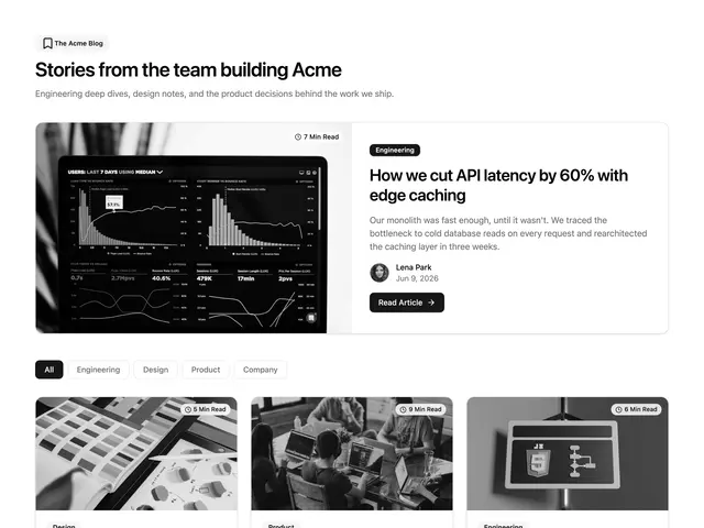 Filterable Blog Index
