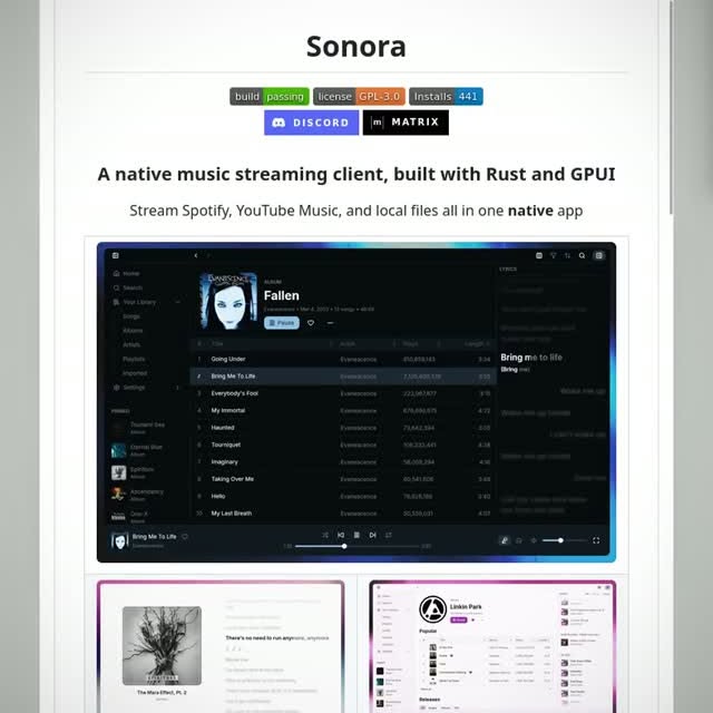Why use three different music apps when one native player can handle everything? 

Play Spotify, YouTube Music, and your