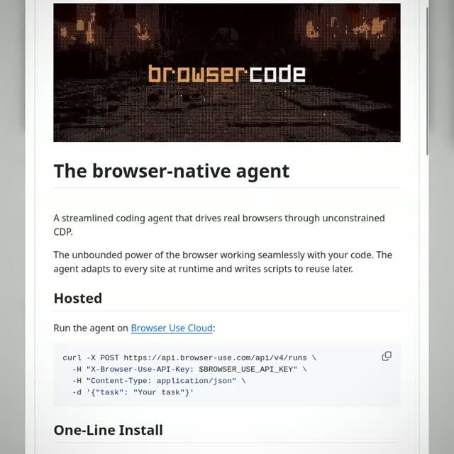 Instead of guessing where to click, this AI agent writes JavaScript to control your real browser.
Browsercode is the b