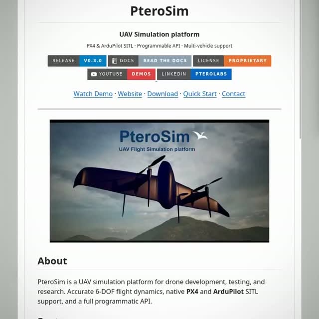 PteroSim: Simulate Real Drones

PteroSim is the drone simulator that lets you fly before you build. It calculates realis