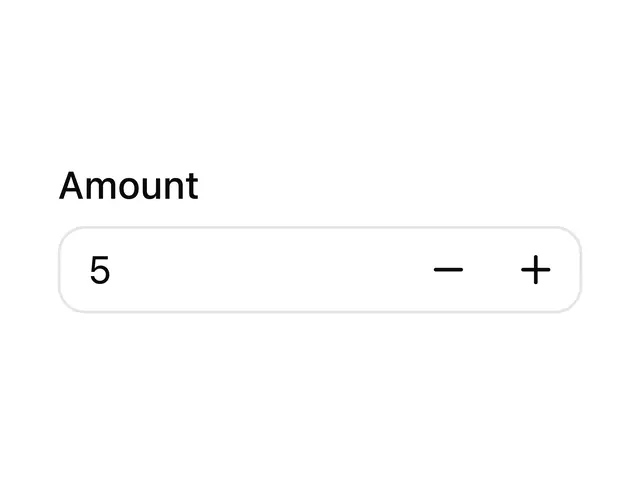 Number Field with Side Buttons