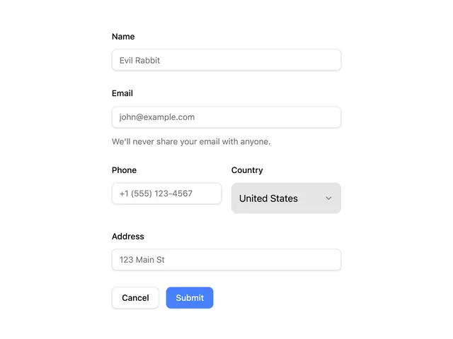 Input Form