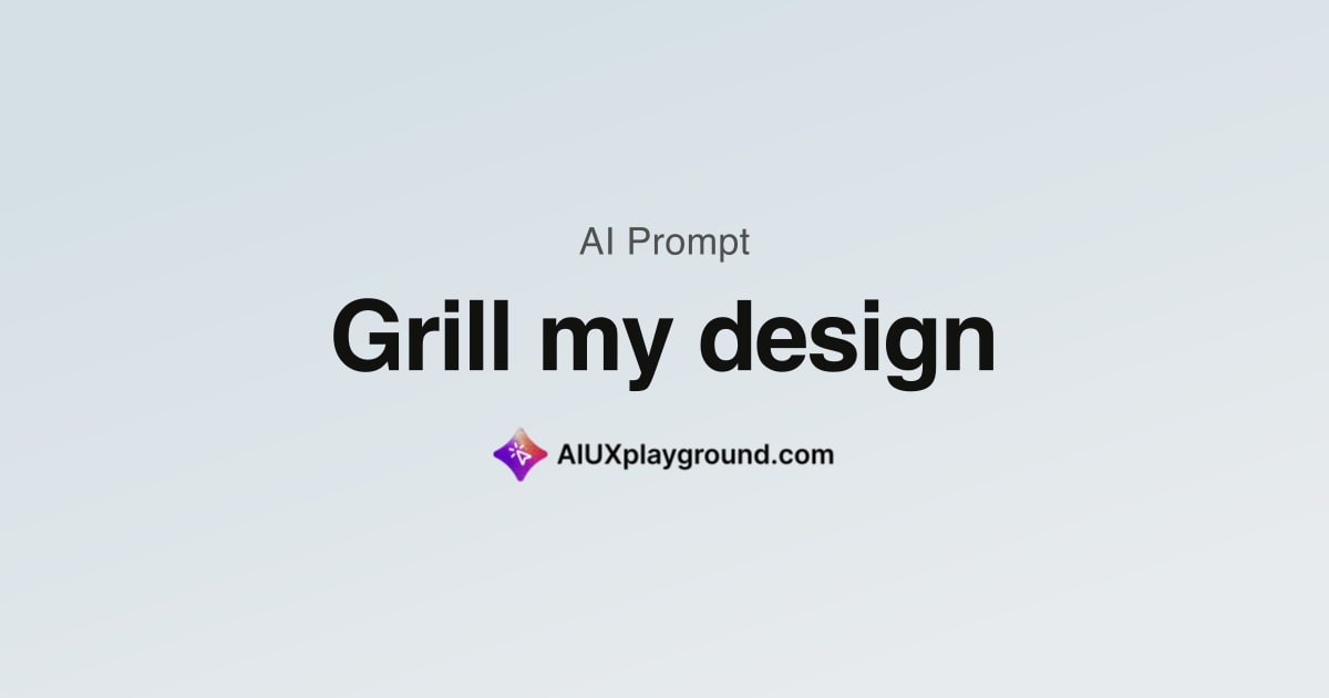 Grill my design