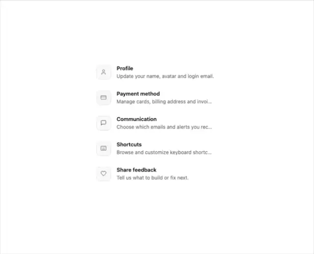 Preferences Card