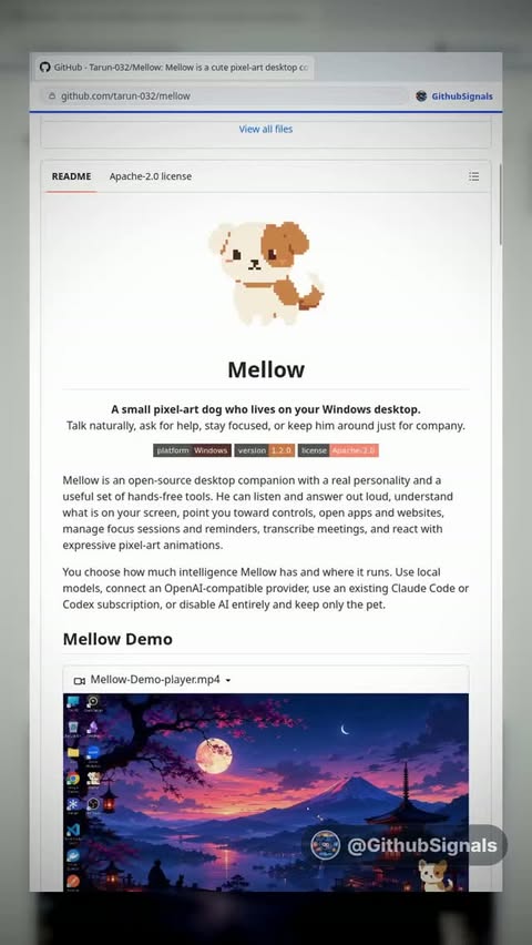 This little pixel dog lives on your desktop—and it is actually an AI assistant. 

Mellow is a pixel-art dog that lives o