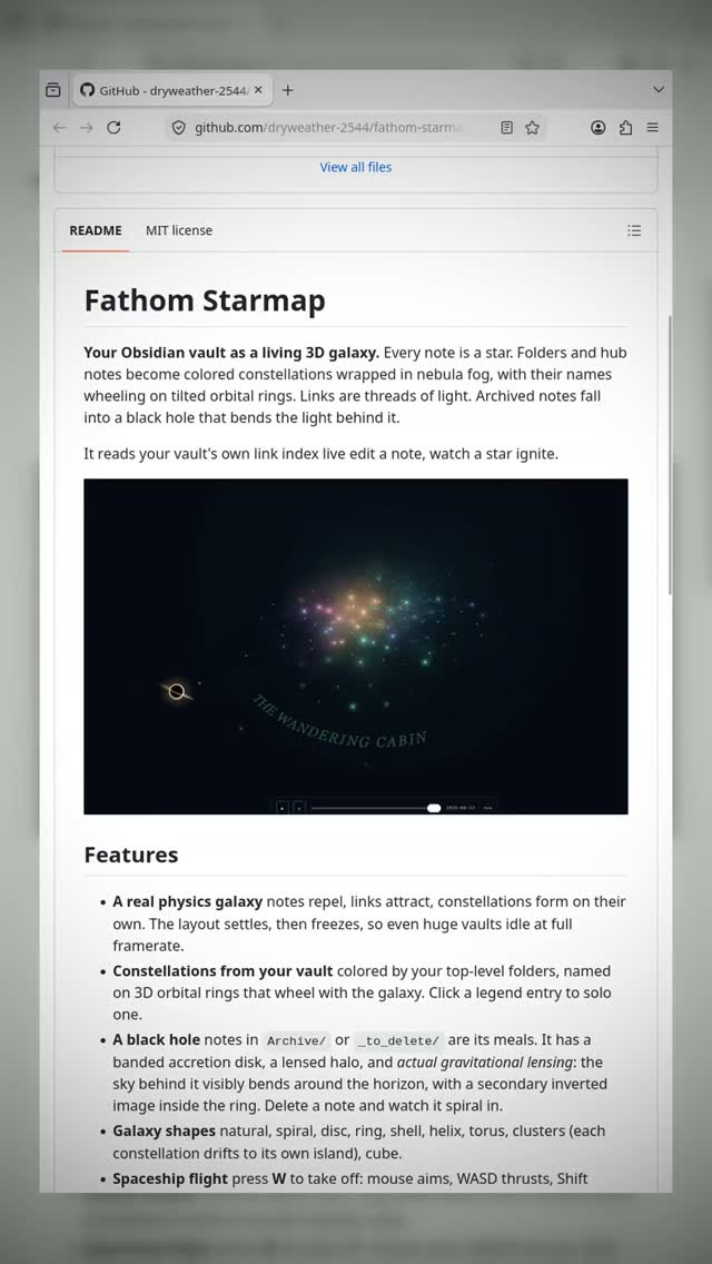 What if your notes were not a folder tree, but an actual galaxy you could fly through? 

Your digital notebook is secret