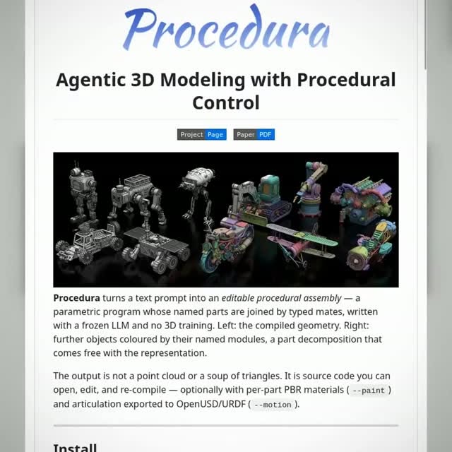 Most AI 3D tools give you a frozen mesh. This one gives you the actual code behind the model.
Generate 3D models from