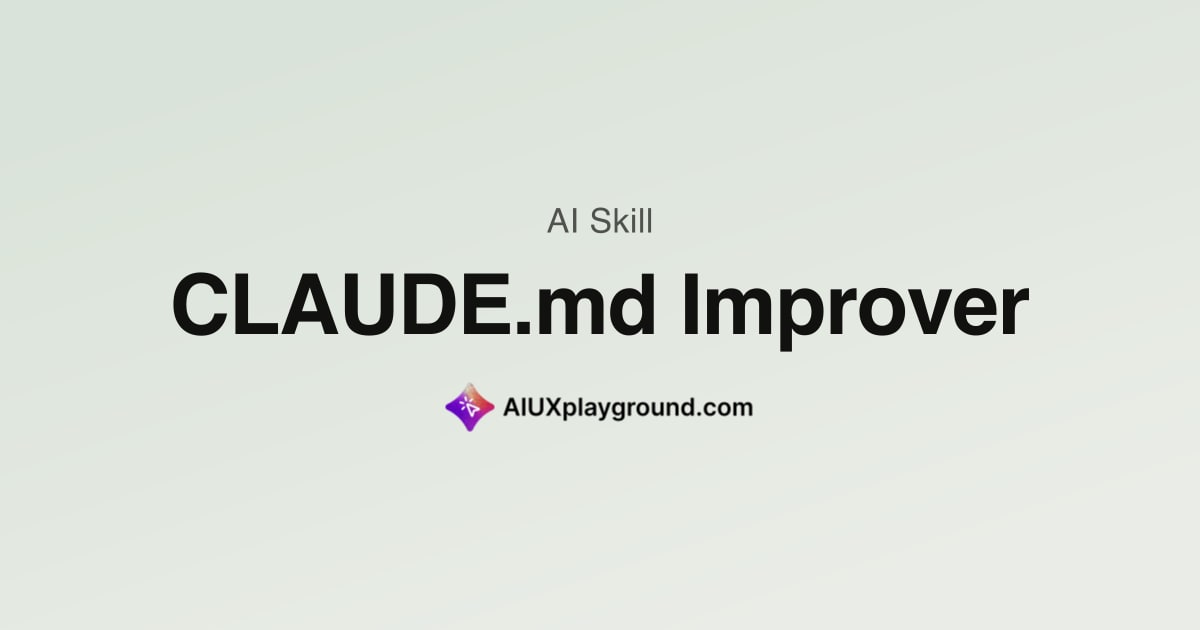 CLAUDE.md Improver