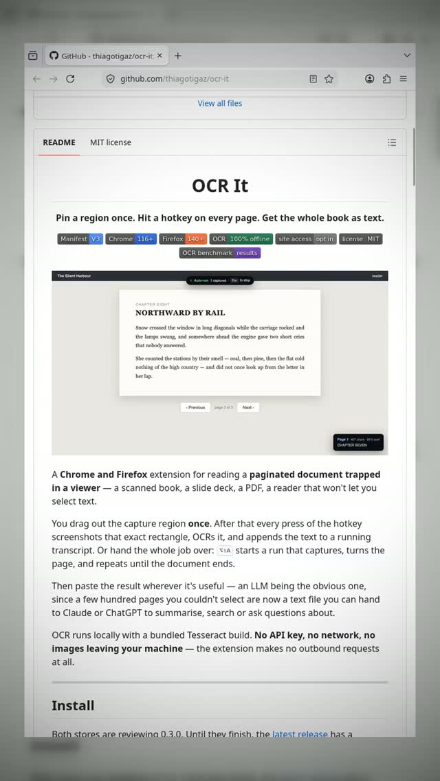 Turn Any Unreadable PDF Into Selectable Text Locally 

This browser extension turns any unreadable PDF into selectable t