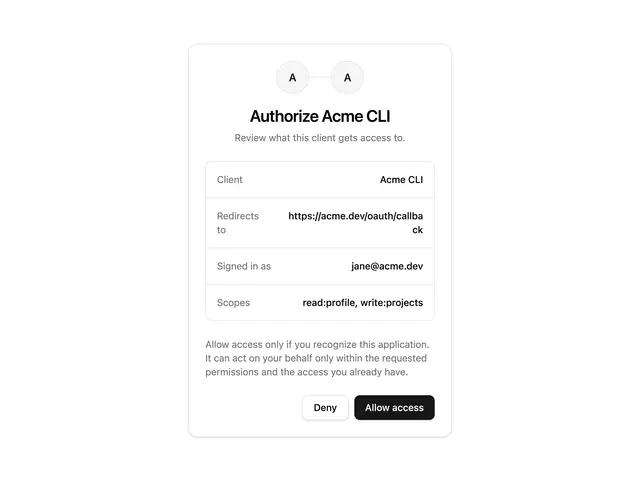 OAuth Consent Card