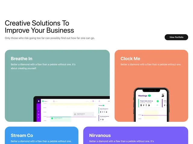 Portfolio Showcase Grid