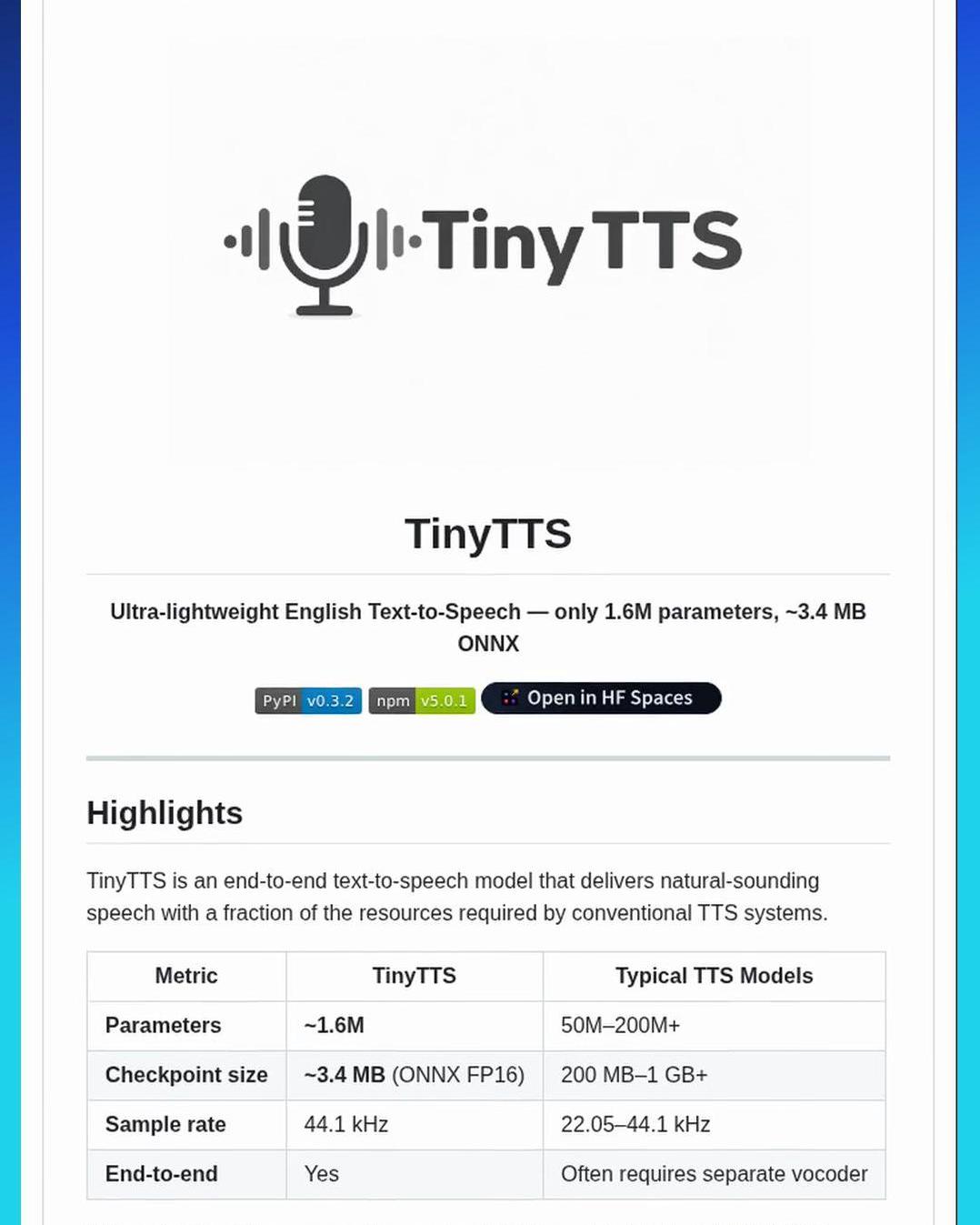 The World's Smallest AI Voice Model

Have you ever wanted to run high-quality text to speech directly on your device wit