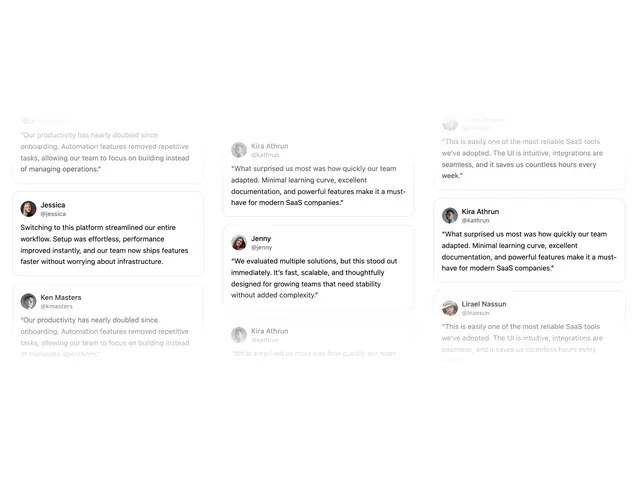 Vertical Testimonials Marquee