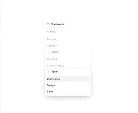 Unlimited Nested Menu